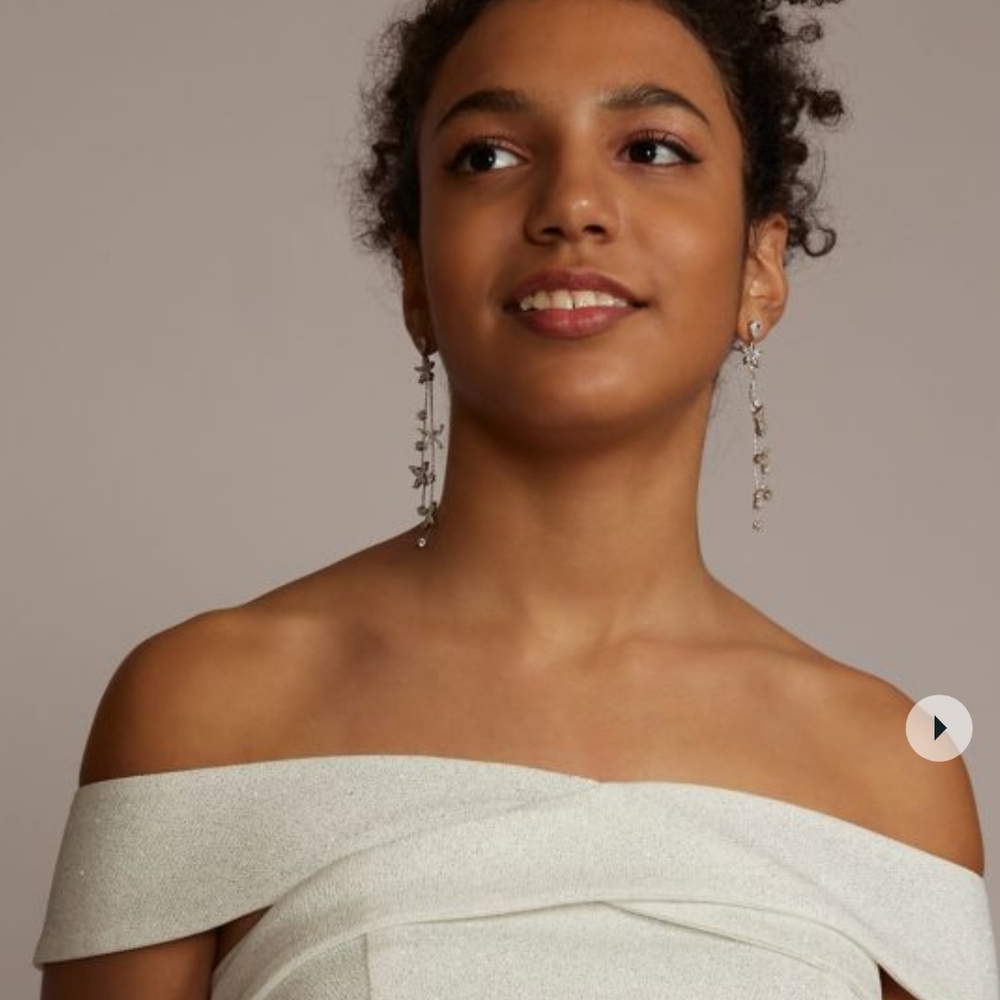 Criss cross off the shoulder cocktail dress sz 19